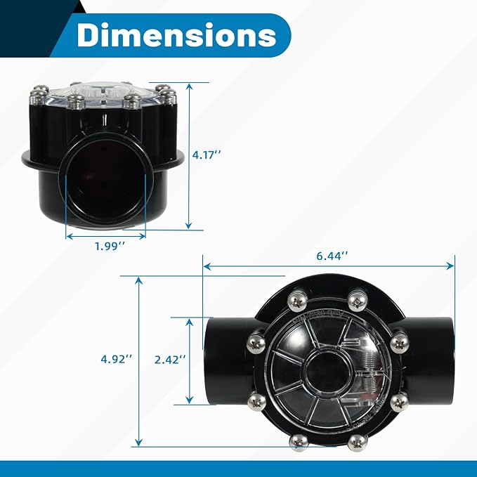 1.5" x 2" Check Valve Black - One-Way Flow and Efficient Protection