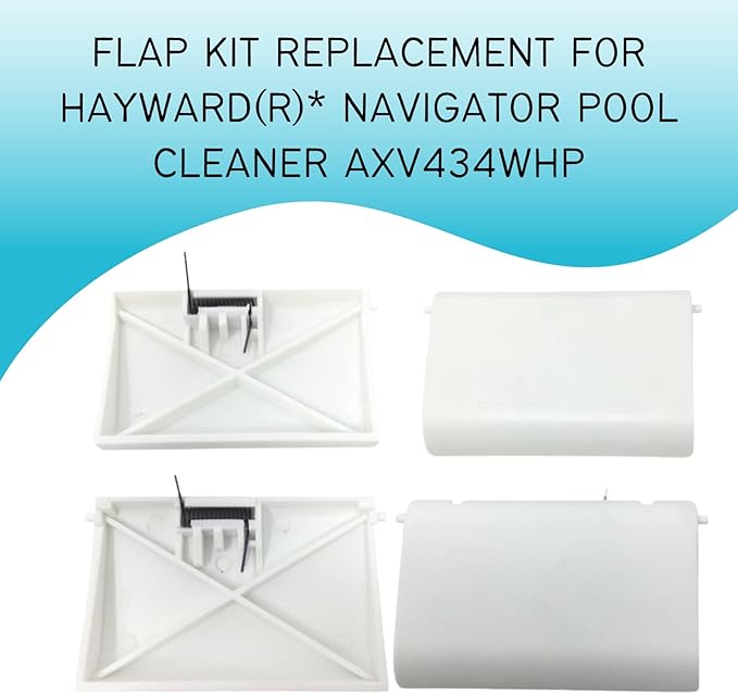 Flap Kit Replacement for Hayward Navigator Pool Cleaner AXV434WHP - White Pool Cleaner Flap Kit Replacement