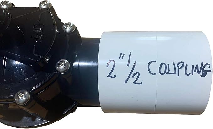 2" x 2.5" Two-Way Valve Black - Precise Water Flow Control