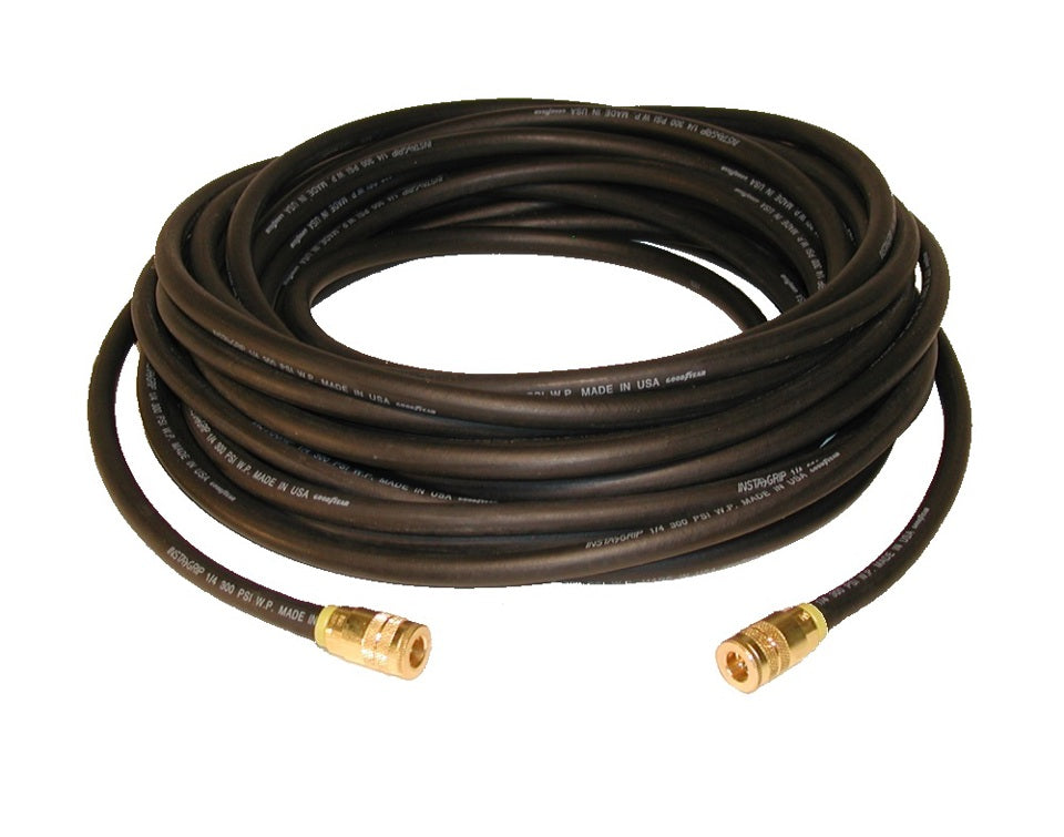 QCH20 20' Air Hose with Quick-Connect Couplers | Heavy-Duty & Flexible
