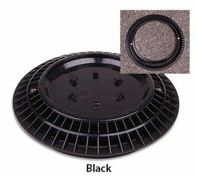 8" Pebble Top Main Drain Cover & Frame – Black | 8-PTD-102A