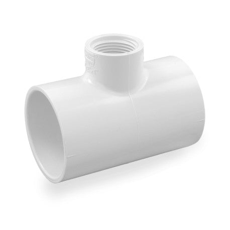 2" x 2" x 1" PVC Reducing Tee | Schedule 40 Socket x Socket x FIPT
