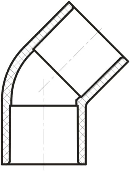 2.5" PVC 45-Degree Elbow Fitting – Schedule 40 (White) | SOC x SOC | High-Flow Capacity | Plumbing, Irrigation, Pool & Spa Use | NSF Certified – Part #417-025