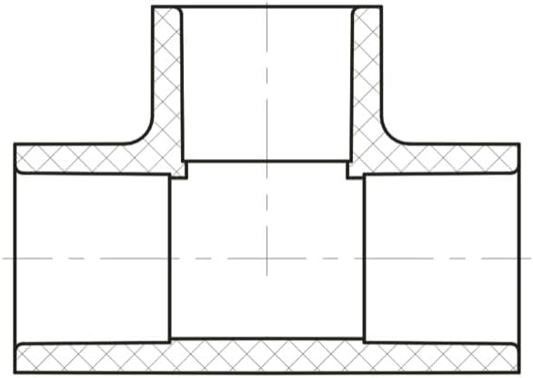 Lesso America 4" PVC Tee Fitting – Schedule 40 (White) SOC x SOC x SOC | High-Flow Plumbing Connector for Irrigation, Pool, Spa, DIY | NSF Certified – 401-040