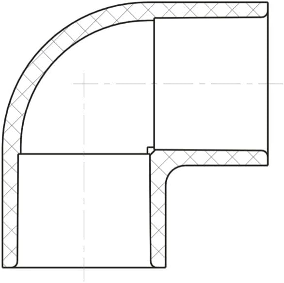 Lesso America 1.5" 90-Degree PVC Elbow – Schedule 40 (White) SOC x SOC | High-Flow Fitting for Plumbing, Irrigation, Pool & Spa Systems | NSF Certified | Part #406-015
