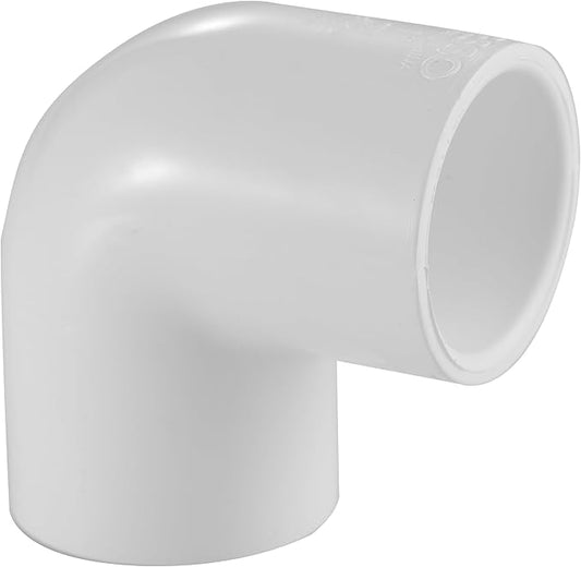 Lesso America 6" 90-Degree PVC Elbow – Schedule 40 (White) SOC x SOC | High-Flow Fitting for Plumbing, Irrigation, Pool & Spa Systems | NSF Certified | Part #406-060