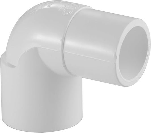 2" PVC 90-Degree Street Elbow – Schedule 40 (White) | SPIG x SOC | High-Flow Capacity | Plumbing, Irrigation, Pool & Spa | NSF Certified – Part #409-020