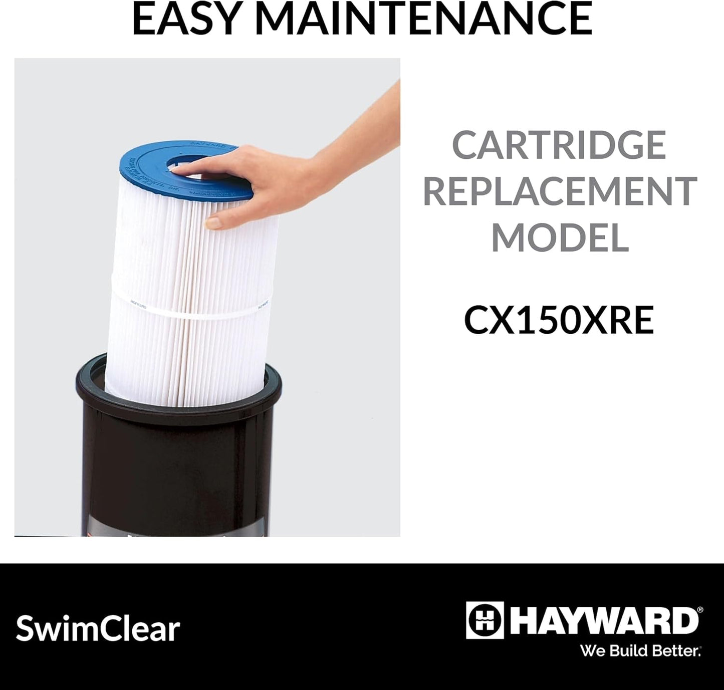 Hayward SwimClear C150S Filter | 150 Sq. Ft. Cartridge Filter for Superior Water Clarity