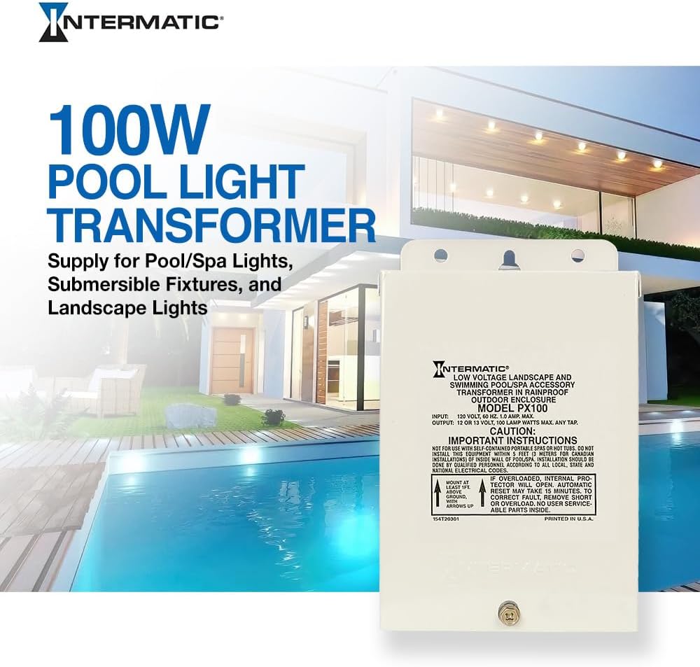 Intermatic PX100 100W Low Voltage Transformer | Outdoor Lighting Power Supply
