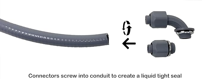 6FT Non metalic Liquid Tight With 3 Wires – Flexible, Durable, and Easy to Install