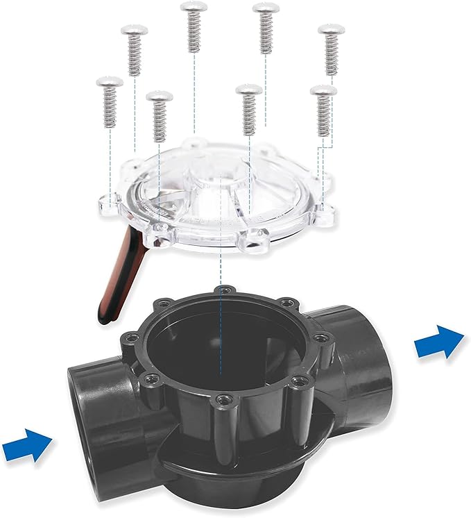 Replacement Lid & Flapper Assembly for Jandy Check Valve Models 7235, 7236, 7305
