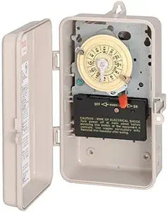 Intermatic T104P3 – 24-Hour DPST Mechanical Time Switch with Plastic Enclosure (208–277V) Heavy-duty time control built for durability and high performance