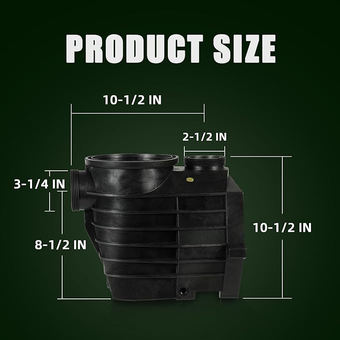 Hayward Super II Pump Housing with Strainer & Drain Plugs | SPX3100AAZ Compatible
