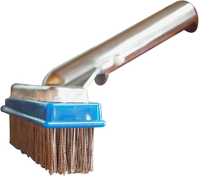 5" Pool Brush – Stainless Steel Bristles for Concrete Pools | Compact & Heavy-Duty