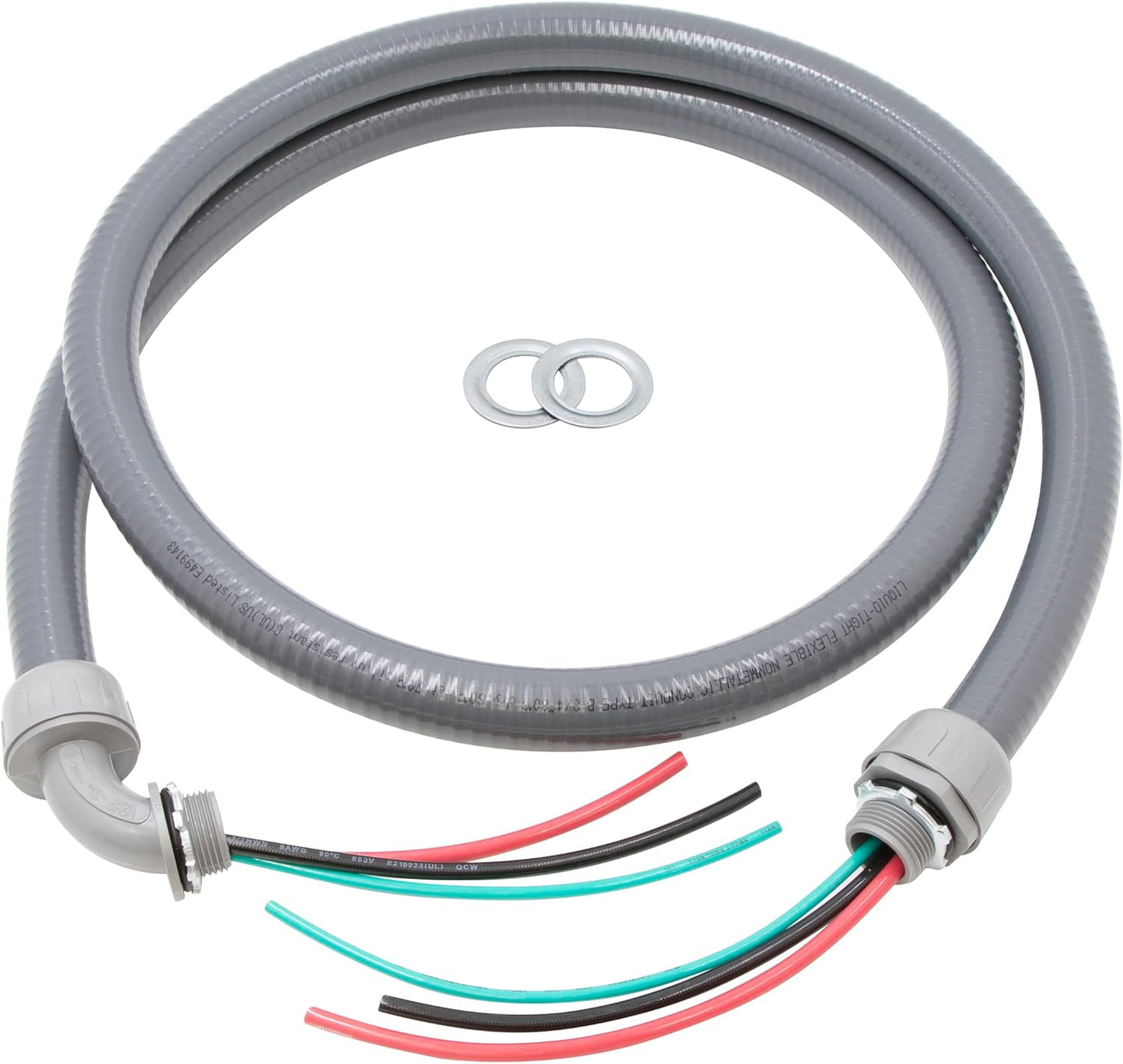 6FT Non metalic Liquid Tight With 3 Wires – Flexible, Durable, and Easy to Install