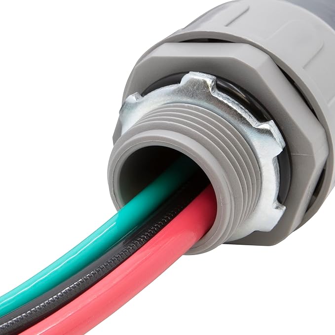6FT Non metalic Liquid Tight With 3 Wires – Flexible, Durable, and Easy to Install