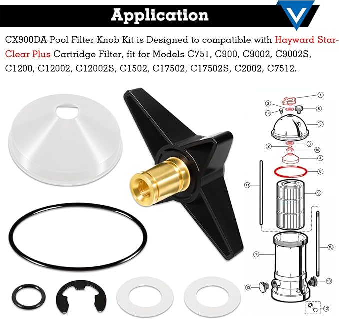 CX900G Locking Knob Kit for Hayward StarClear Plus Filters | Complete Replacement Kit