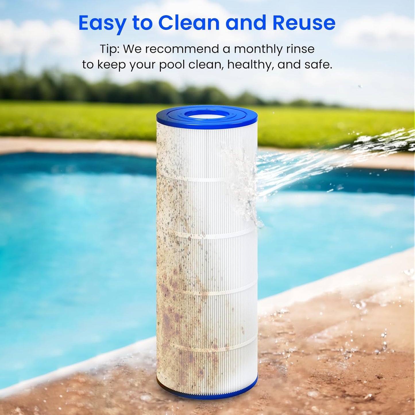 Premium Pool Filter Cartridge – Compatible with Jandy CS150, R0462300, Pleatco PJANCS150 | 150 Sq. Ft. High-Performance Filtration (1-Pack)