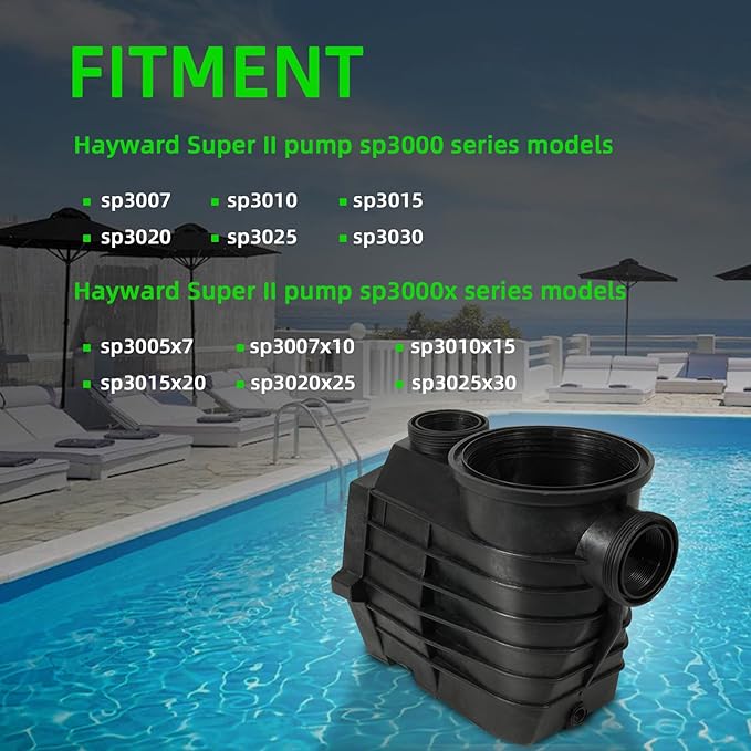 Hayward Super II Pump Housing with Strainer & Drain Plugs | SPX3100AAZ Compatible