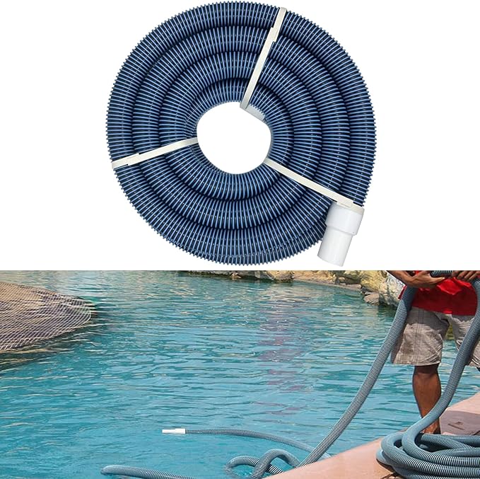 Heavy-Duty 30-Foot Pool Vacuum Hose with 1.5" Swivel Cuff | Durable Spiral Wound Hose for Inground & Above-Ground Pools
