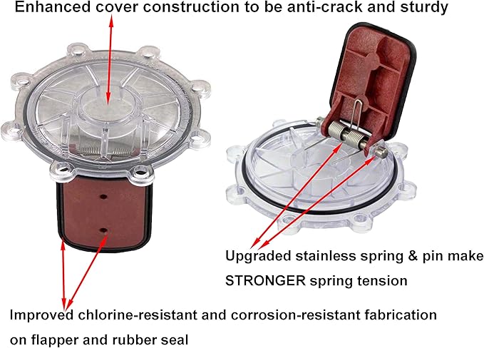 Replacement Lid & Flapper Assembly for Jandy Check Valve Models 7235, 7236, 7305