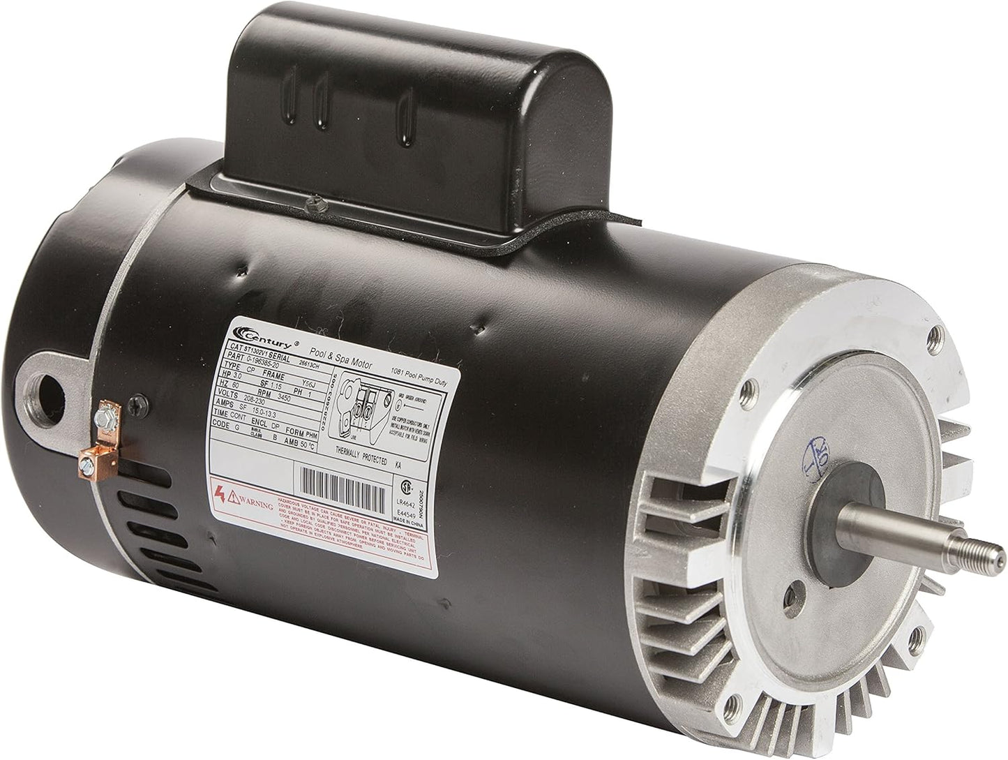 Century ST1302V1 Pool and Spa Pump Motor 3 HP, 3450 RPM, 208-230V, 56J Frame