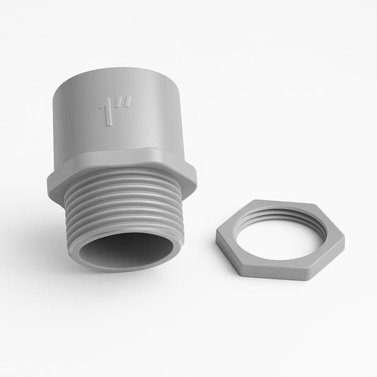 1" PVC Electrical Conduit Male Connector | UL Schedule 13 Bulk Adapter