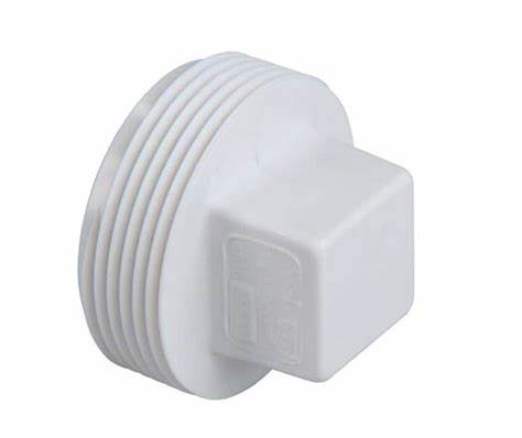 2" SCH40 PVC Cleanout Plug – Heavy-Duty White