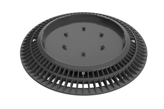 8" Pebble Top Main Drain Cover & Frame – Black | 8-PTD-102A