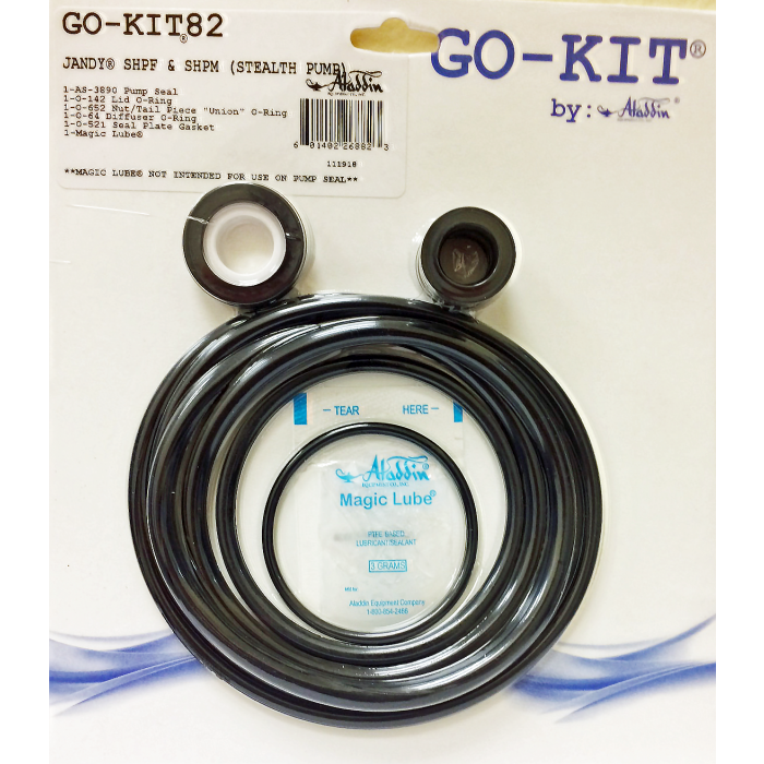 Aladdin GO-KIT82 Standard Seal Repair Kit – For Jandy SHPF & SHPM Stealth Pumps