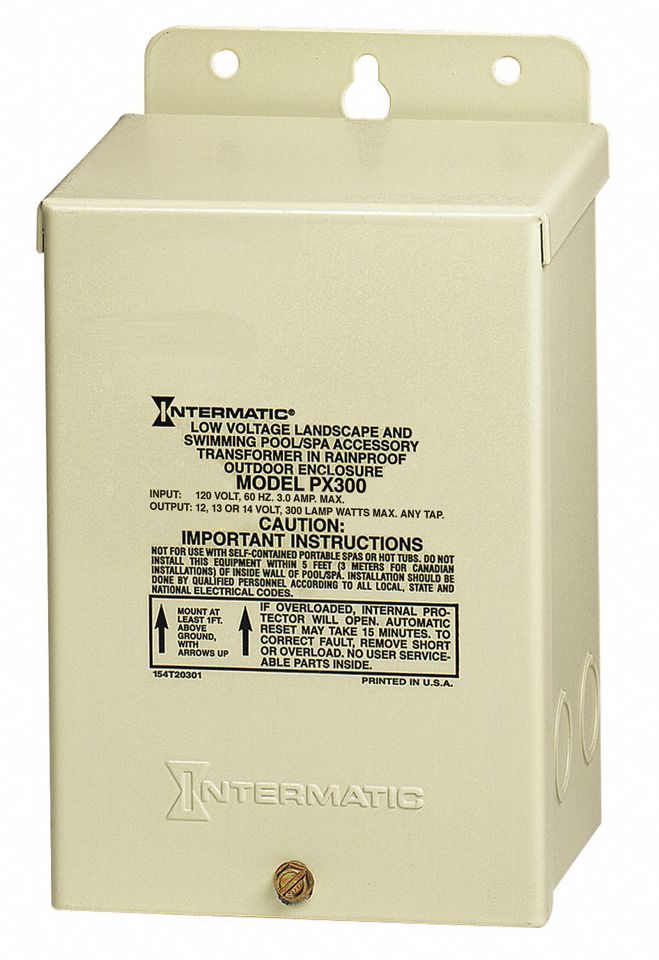 Intermatic PX300 300W Low Voltage Transformer | Outdoor Lighting Power Supply
