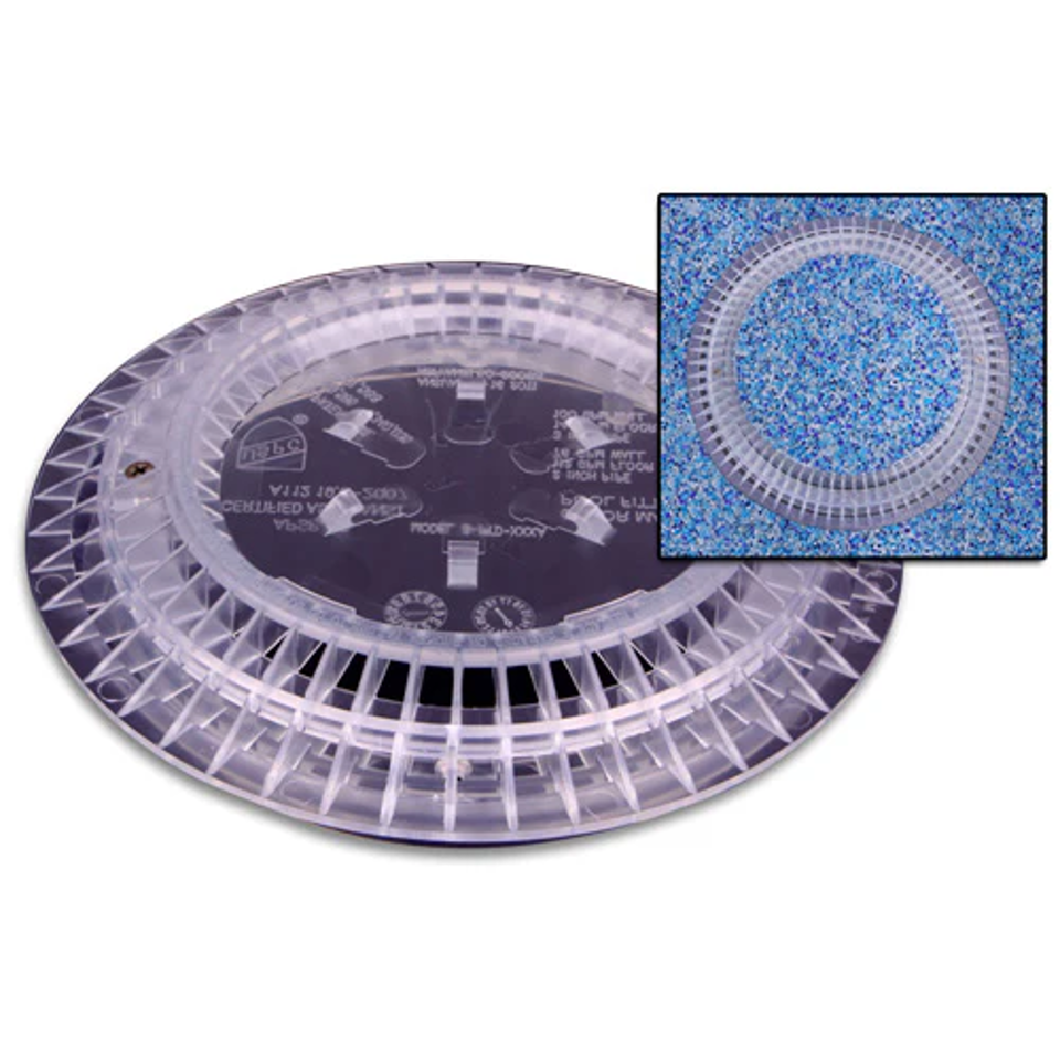 8" Pebble Top Main Drain Cover & Frame – Clear | 8-PTD-CLRA