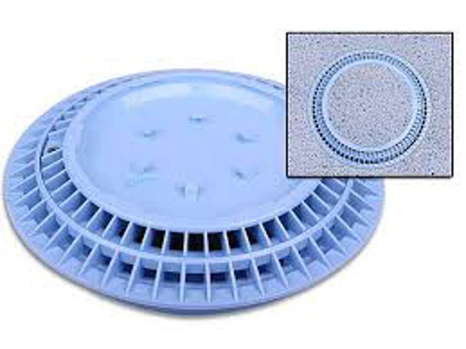 8" Pebble Top Main Drain Cover & Frame – Light Blue | 8-PTD-109A